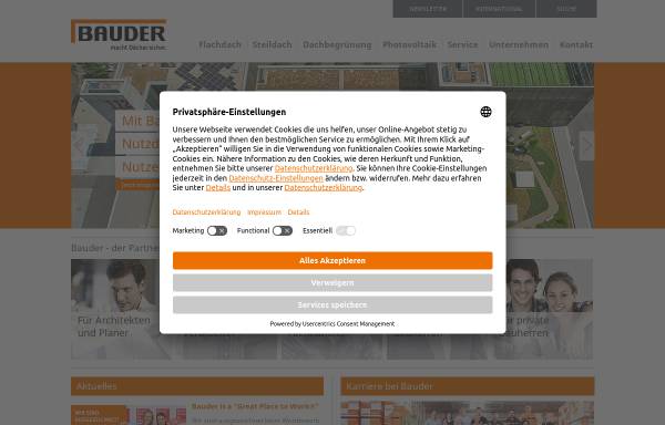 Vorschau von www.bauder.de, Paul Bauder GmbH & Co. KG