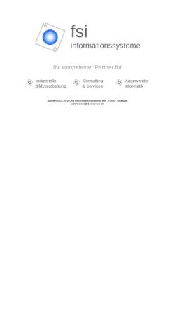 Vorschau der mobilen Webseite www.1st-sense.de, Fsi Informationssysteme