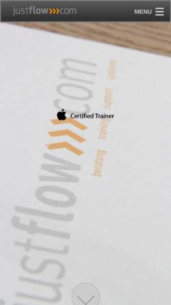 Vorschau der mobilen Webseite justflow.com, justflow.com