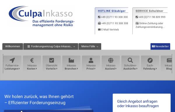 Vorschau von www.culpa-inkasso.de, Culpa Inkasso GmbH