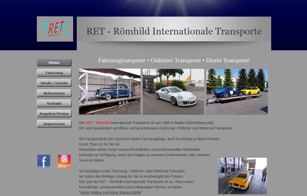 Vorschau von ret-int.de, RET - Römhild Internationale Transporte