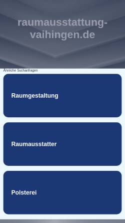 Vorschau der mobilen Webseite www.raumausstattung-vaihingen.de, Elsäßer Raumausstattung