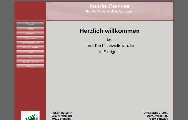 Vorschau von www.kanzlei-gerstner.de, Rechtsanwaltskanzlei Robert Gerstner