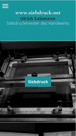 Vorschau der mobilen Webseite www.siebdruck.net, Druckerei Salzmann