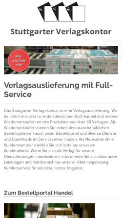 Vorschau der mobilen Webseite www.svk.de, Stuttgarter Verlagskontor GmbH