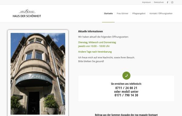 Vorschau von www.mirca-goenner.de, Haus der Schönheit