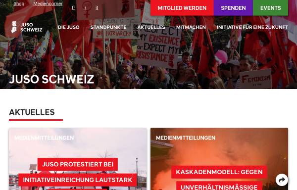 Vorschau von www.juso.ch, JungsozialistInnen Schweiz (JUSO)