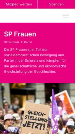 Vorschau der mobilen Webseite www.sp-frauen.ch, SP-Frauen