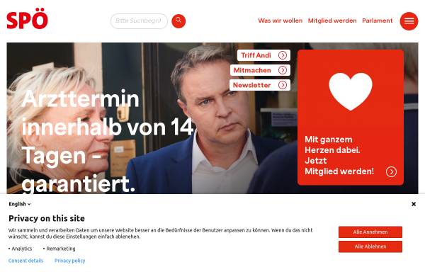 Vorschau von www.spoe.at, Sozialdemokratische Partei Österreichs (SPÖ)