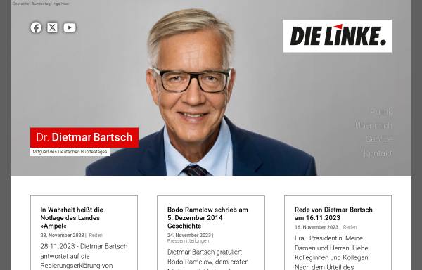 Vorschau von www.dietmar-bartsch.de, Bartsch, Dietmar (MdB)