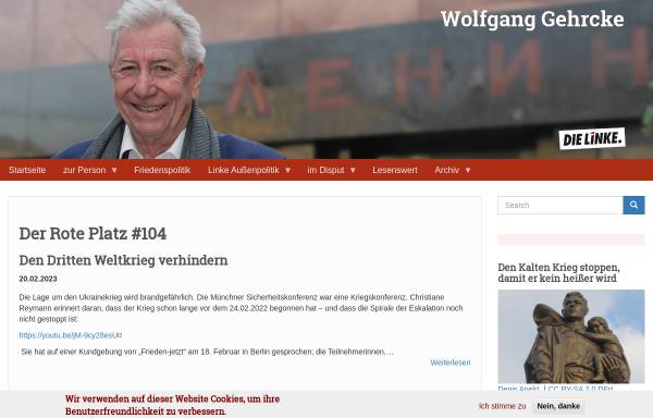 Vorschau von www.wolfgang-gehrcke.de, Gehrcke, Wolfgang (MdB)