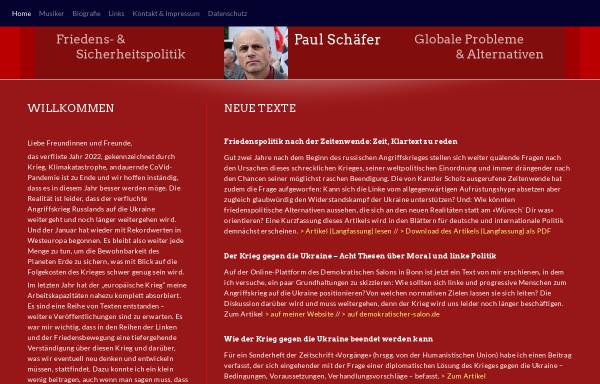 Vorschau von www.paulschaefer.info, Schäfer, Paul (MdB)