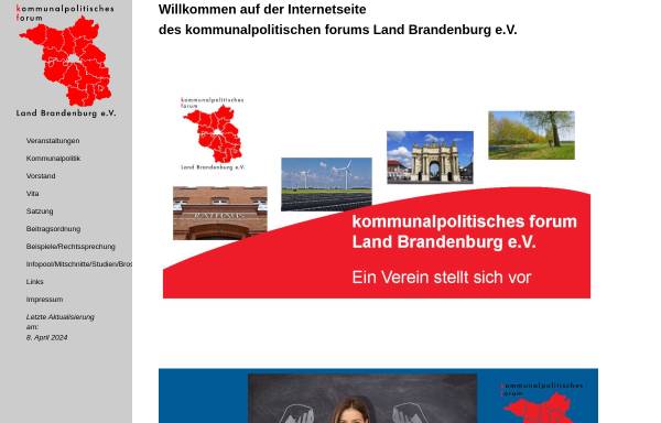 Vorschau von www.kf-land-brandenburg.de, Kommunalpolitisches Forum Land Brandenburg e.V.