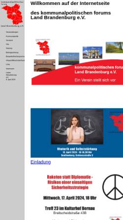 Vorschau der mobilen Webseite www.kf-land-brandenburg.de, Kommunalpolitisches Forum Land Brandenburg e.V.