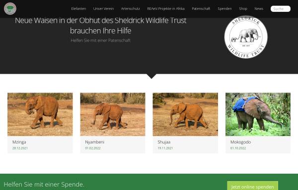 Vorschau von www.reaev.de, Rettet die Elefanten Afrikas e.V.