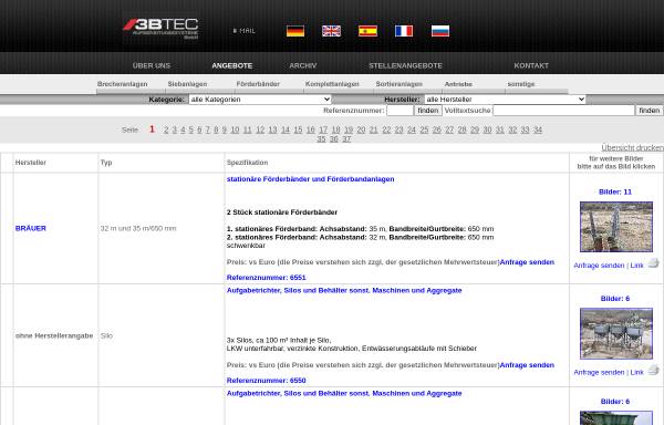 Vorschau von www.3btec.de, 3BTec Aufbereitungssysteme GmbH