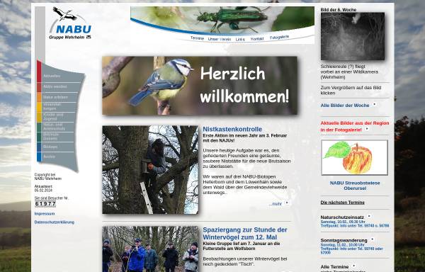 Vorschau von www.vogelschutzgruppe.de, Vogelschutzgruppe Wehrheim