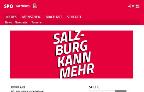 Vorschau von salzburg.spoe.at, SPÖ Land Salzburg