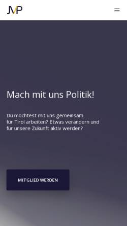 Vorschau der mobilen Webseite www.jvp-tirol.at, Junge Volkspartei Tirol