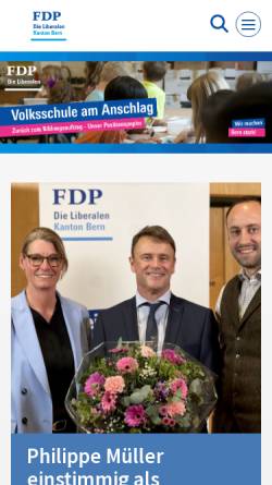 Vorschau der mobilen Webseite www.fdp-be.ch, FDP.Die Liberalen Kanton Bern