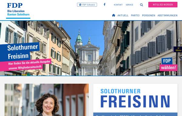Vorschau von www.fdp-so.ch, FDP.Die Liberalen Kanton Solothurn