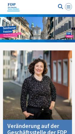Vorschau der mobilen Webseite www.fdp-so.ch, FDP.Die Liberalen Kanton Solothurn