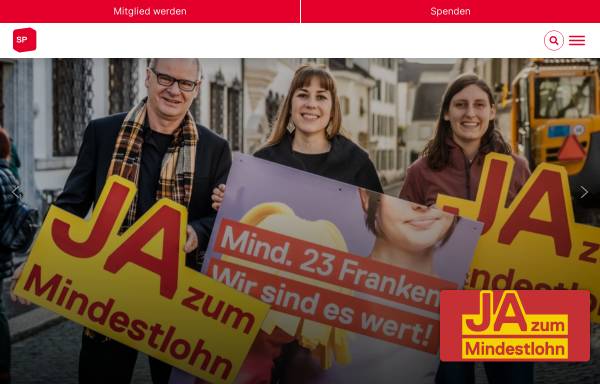 Vorschau von www.sp-so.ch, Sozialdemokratische Partei Kanton Solothurn - SP