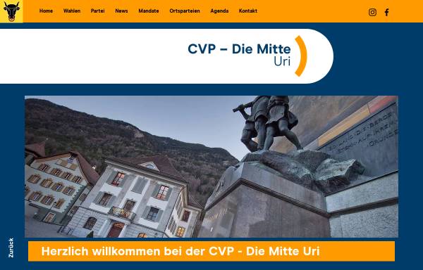 Vorschau von www.cvp-ur.ch, Christlichdemokratische Volkspartei Uri - CVP