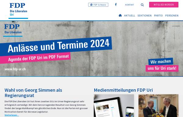 Vorschau von www.fdp-ur.ch, FDP.Die Liberalen Uri