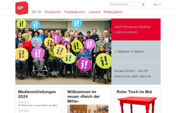 Vorschau von www.sp-uri.ch, Sozialdemokratische Partei Uri - SP