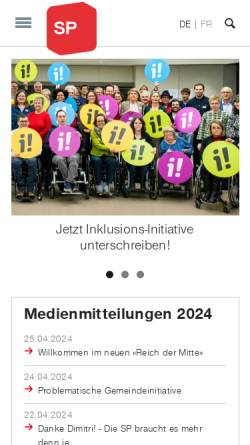 Vorschau der mobilen Webseite www.sp-uri.ch, Sozialdemokratische Partei Uri - SP