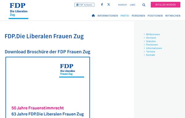 Vorschau von www.fdpfrauen-zg.ch, FDP Frauen Zug