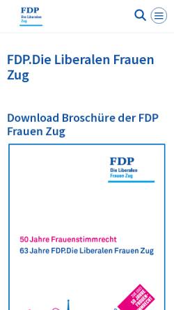 Vorschau der mobilen Webseite www.fdpfrauen-zg.ch, FDP Frauen Zug