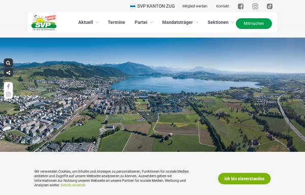 Vorschau von www.svp-zug.ch, Schweizerische Volkspartei Kanton Zug - SVP