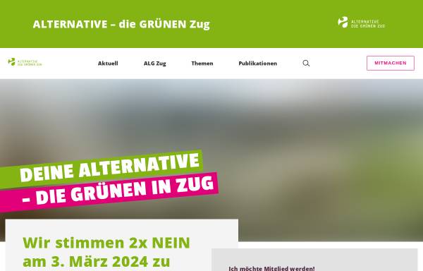 Vorschau von www.alternative-zug.ch, Sozialistisch-Grüne Alternative Kanton Zug - SGA