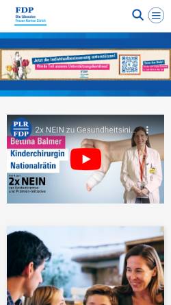 Vorschau der mobilen Webseite www.fdp-frauen-zh.ch, FDP Frauen Kanton Zürich