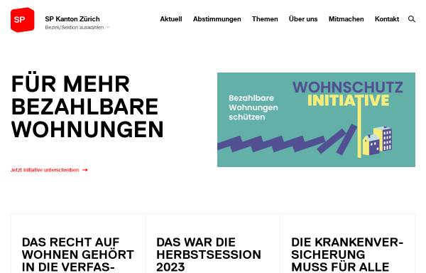Vorschau von www.spkantonzh.ch, Sozialdemokratische Partei Kanton Zürich - SP