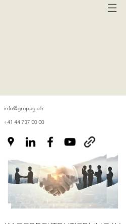 Vorschau der mobilen Webseite gropag.ch, Gropag AG