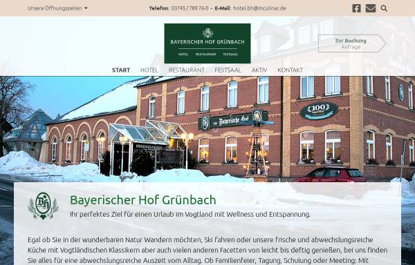 Vorschau von www.bayerischerhof-gruenbach.de, Bayerischer Hof Grünbach