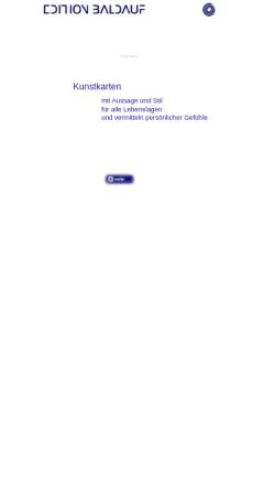 Vorschau der mobilen Webseite www.edition-baldauf.ch, Kartenverlag für Kunstkarten