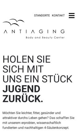 Vorschau der mobilen Webseite www.bb-antiaging.ch, Antiaging Cellulite
