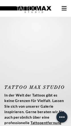 Vorschau der mobilen Webseite www.tattoomax.ch, Tattoo Max Studio GmbH