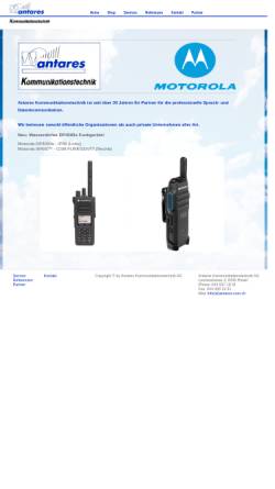 Vorschau der mobilen Webseite www.antares-com.ch, Antares Kommunikationstechnik