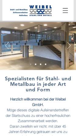 Vorschau der mobilen Webseite www.weibelstahl.ch, Weibel Stahl und Metall