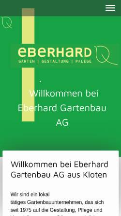 Vorschau der mobilen Webseite www.eberhard-gartenbau.ch, Max Eberhard Gartenbau und Gartenpflege