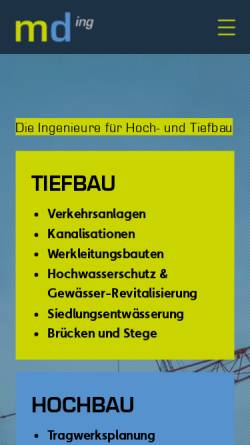 Vorschau der mobilen Webseite www.mding.ch, Marti + Dietschweiler AG