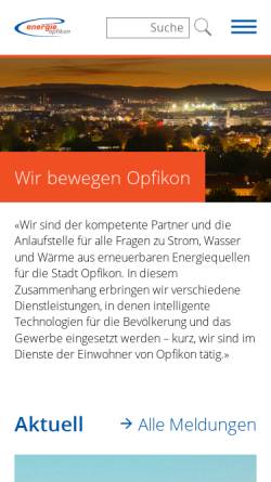 Vorschau der mobilen Webseite www.energieopfikon.ch, Energie Opfikon AG