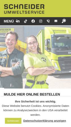 Vorschau der mobilen Webseite www.schneider-meilen.ch, Gebrüder Schneider AG