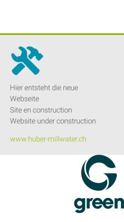 Vorschau der mobilen Webseite www.huber-millwater.ch, Huber und Millwater AG