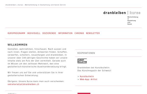 Vorschau von www.dranbleiben.ch, Weiterbildung an der HGKZ